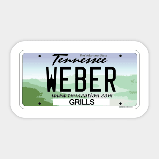 Tennessee Custom Weber grill license plate Sticker